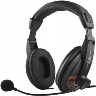 Слушалки со микрофон DELTACO HL-56, со кабел, црна