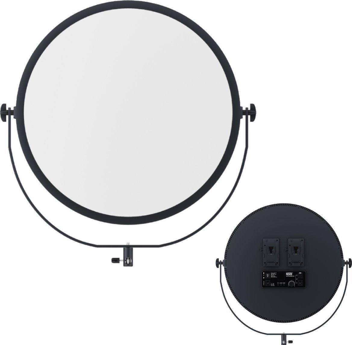 Llambë LED rrethore Newell Air Artha Max XL, dritë e vazhdueshme, temperaturë ngjyre e rregullueshme, e zezë