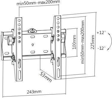 Ѕиден држач Gembird 23-42"/WM-42T-02