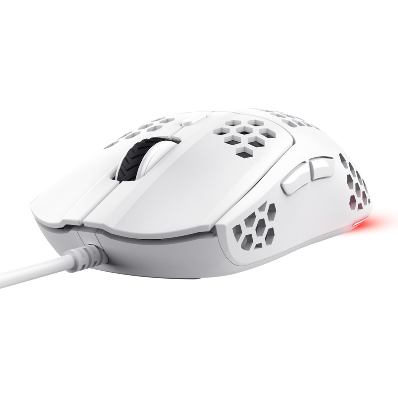 Maus Trust Gaming GXT 928W Helox, 6400 DPI, i bardhë