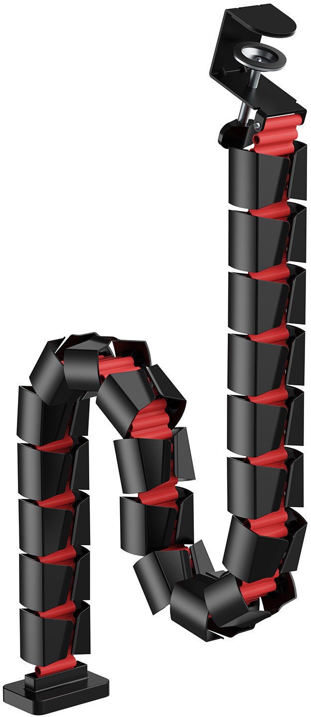 Organizues kabllosh NanoRS Nano RS Organizer, 1345mm, për tavolinë gaming, i zi me të kuqe