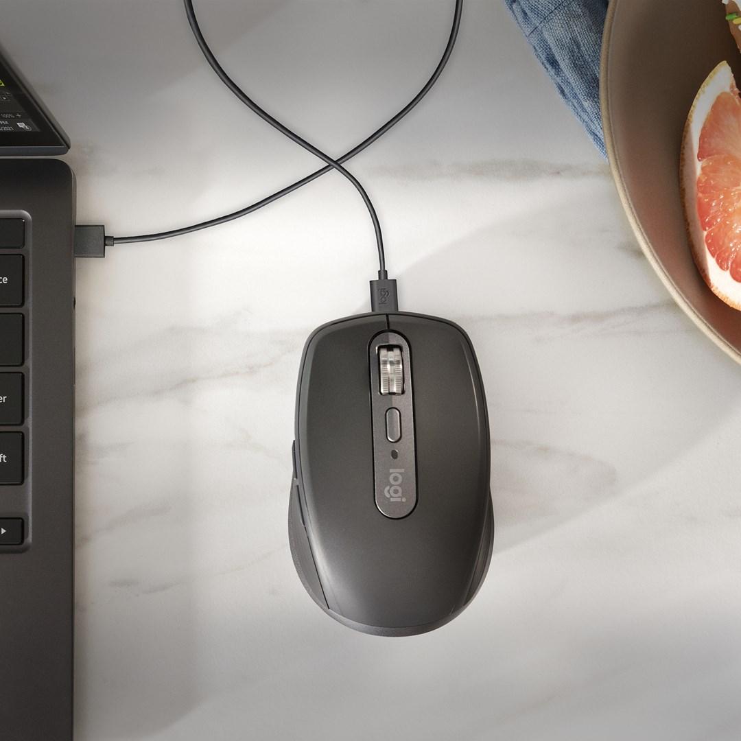 Maus Logitech MX Anywhere 3S, RF Wireless + Bluetooth, i hirtë