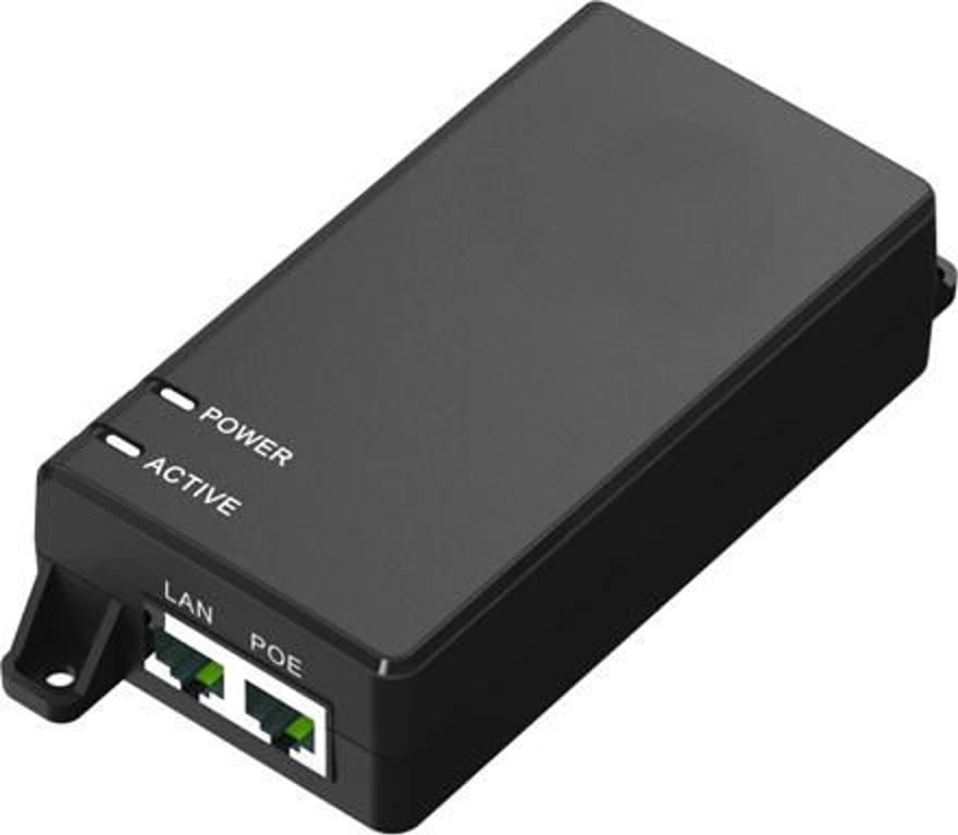 Adapter PoE Microconnect POEINJ-60W-UK, Gigabit Ethernet, 55V, prizë UK, i zi