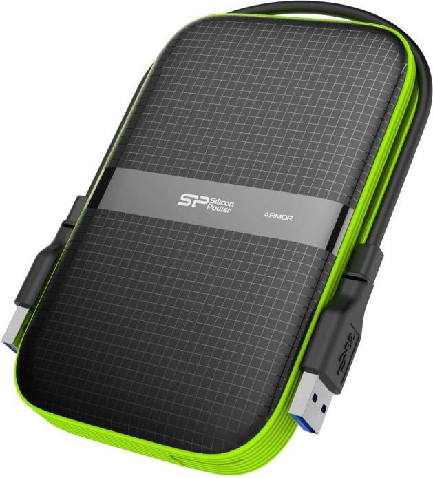 Disk i jashtëm HDD Silicon Power Armor A60 1TB, i zi/gjelbër