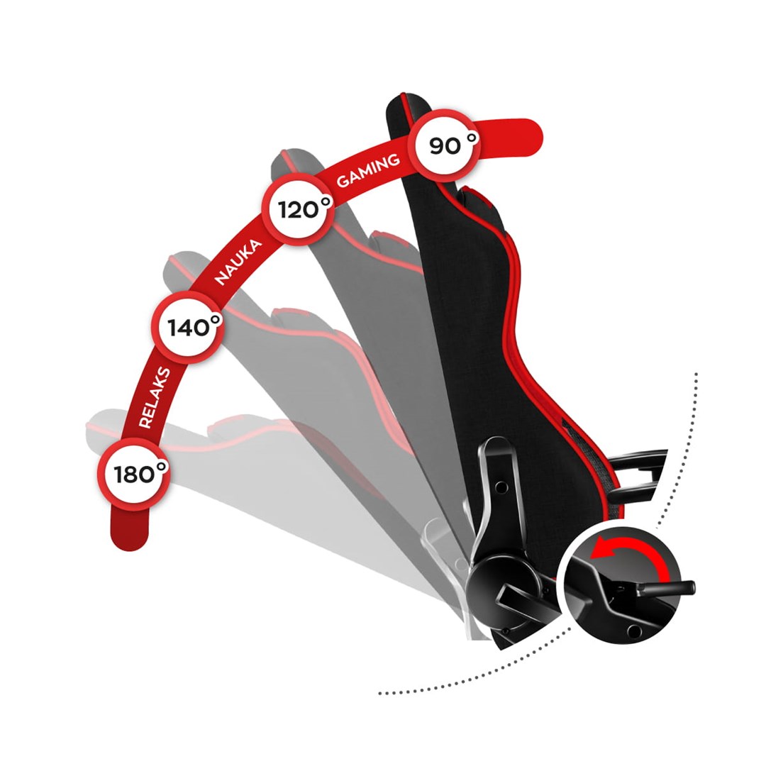 Karrige lojërash për fëmijë Huzaro Ranger 6.0 Red Mesh, e kuqe