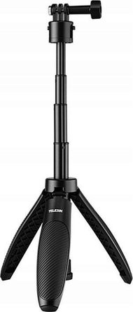 Селфи стап статив TELESIN Mini Quick Release, прилагодлив, пренослив, црн