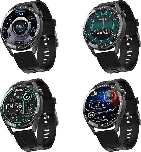 Smartwatch Tracer SM8V, ekran 1.28", BT Calling, i zi Onyx