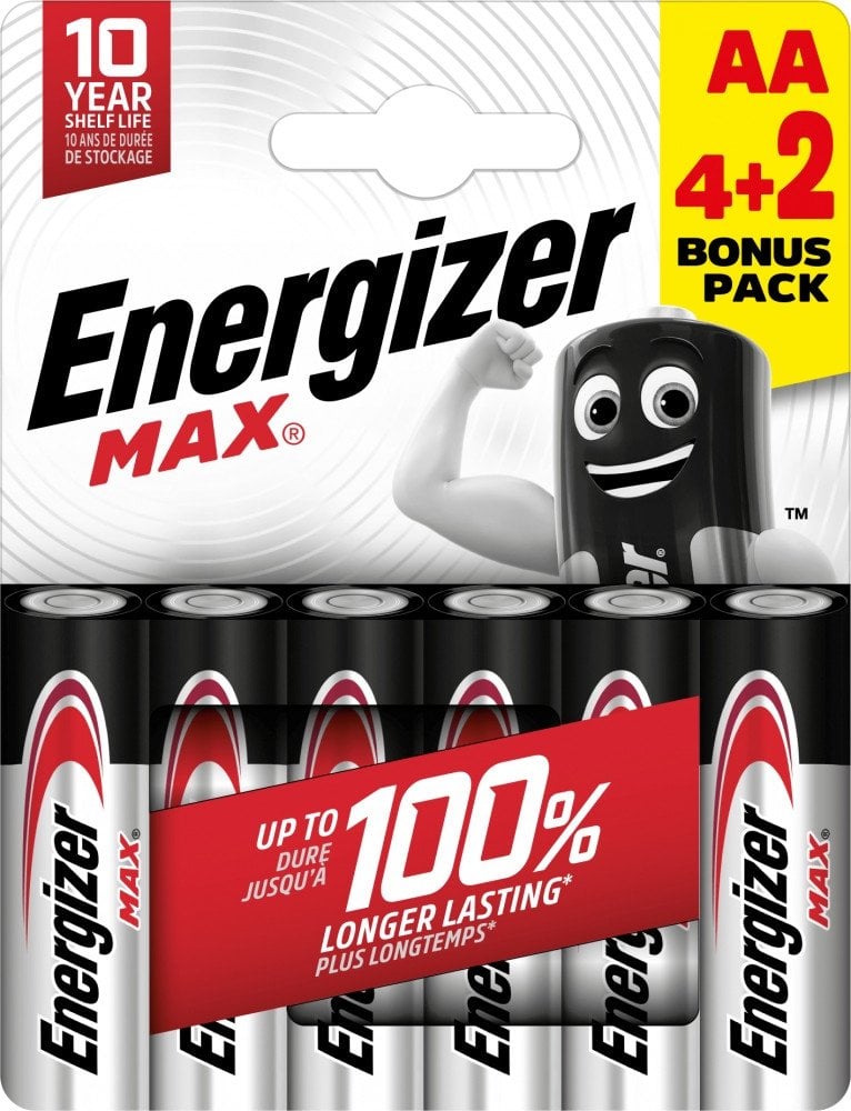 Bateri alkaline AA Energizer Max, paketa 42 copë