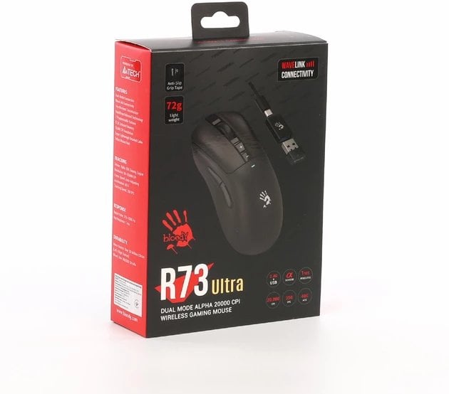 Mouse gaming A4Tech Bloody R73 Ultra, wireless, optik Alpha 20K, i zi