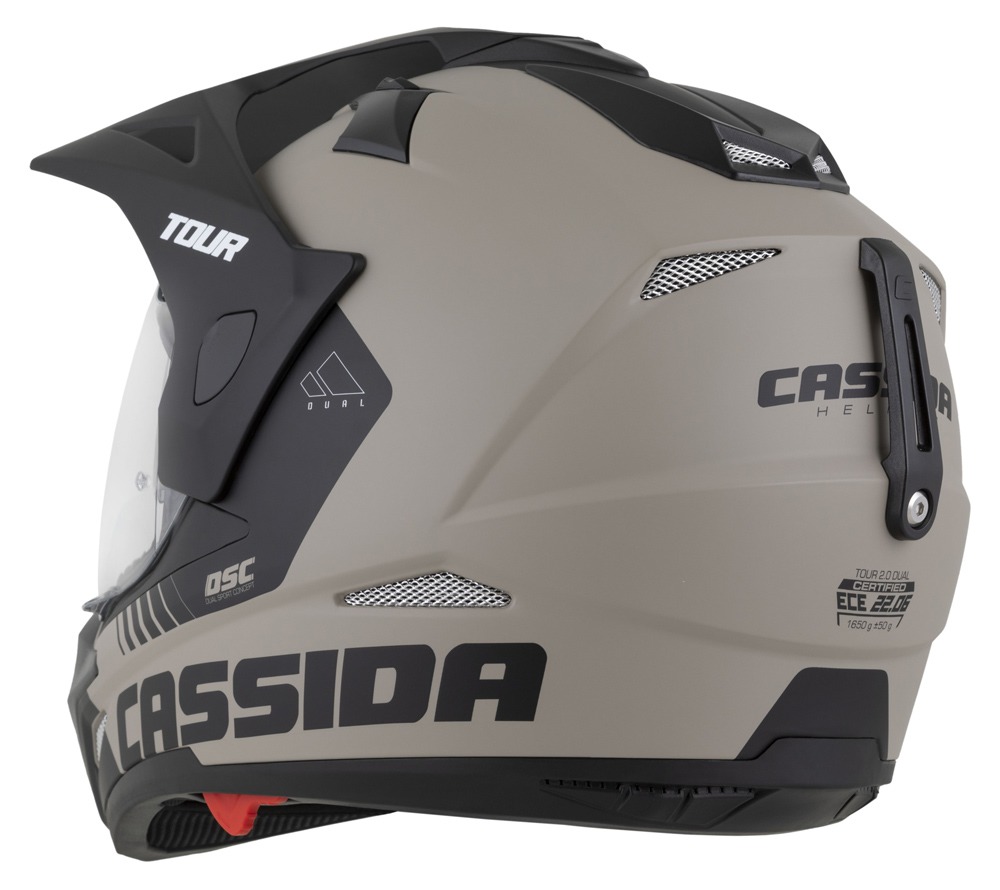 Kaskë moto CASSIDA Tour 2.0 Dual, polikarbonat, visor Pinlock ready, rërë mat e zezë