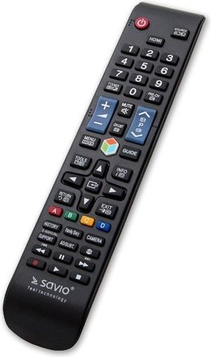 Telekomandë universale Savio RTV RC-09 për Samsung Smart TV, e zezë
