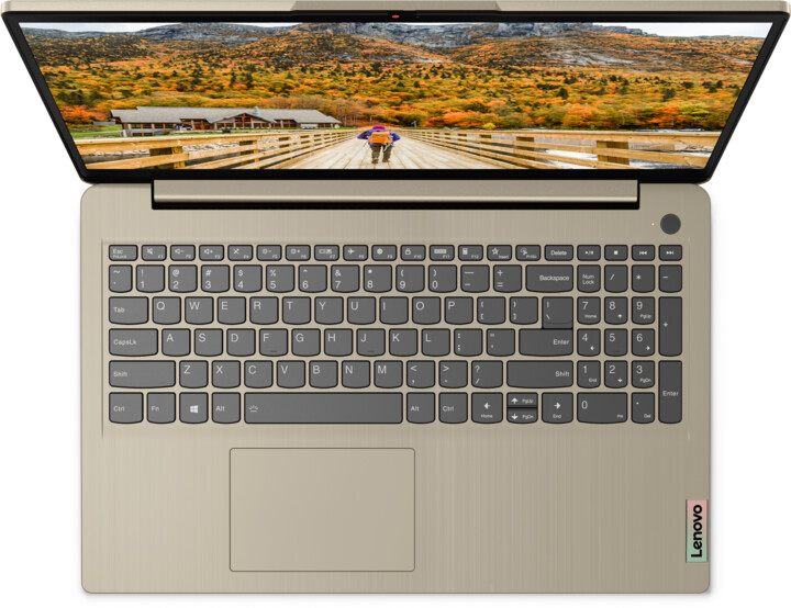Лаптоп Lenovo IdeaPad 3 15ALC6, AMD Ryzen 5 5500U,8 GB RAM DDR4, 512 GBSSD, AMD Radeon Graphics,беж боја