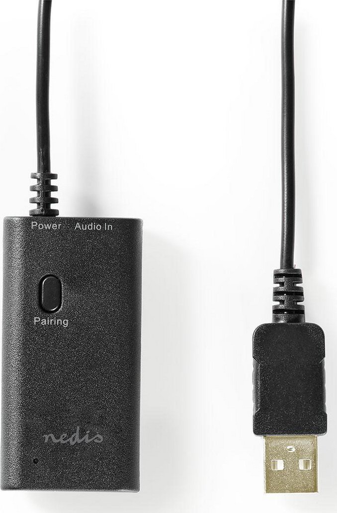 Transmetues Bluetooth Nedis BTTR100BK, hyrje 3.5 mm, aptX Low Latency, i zi