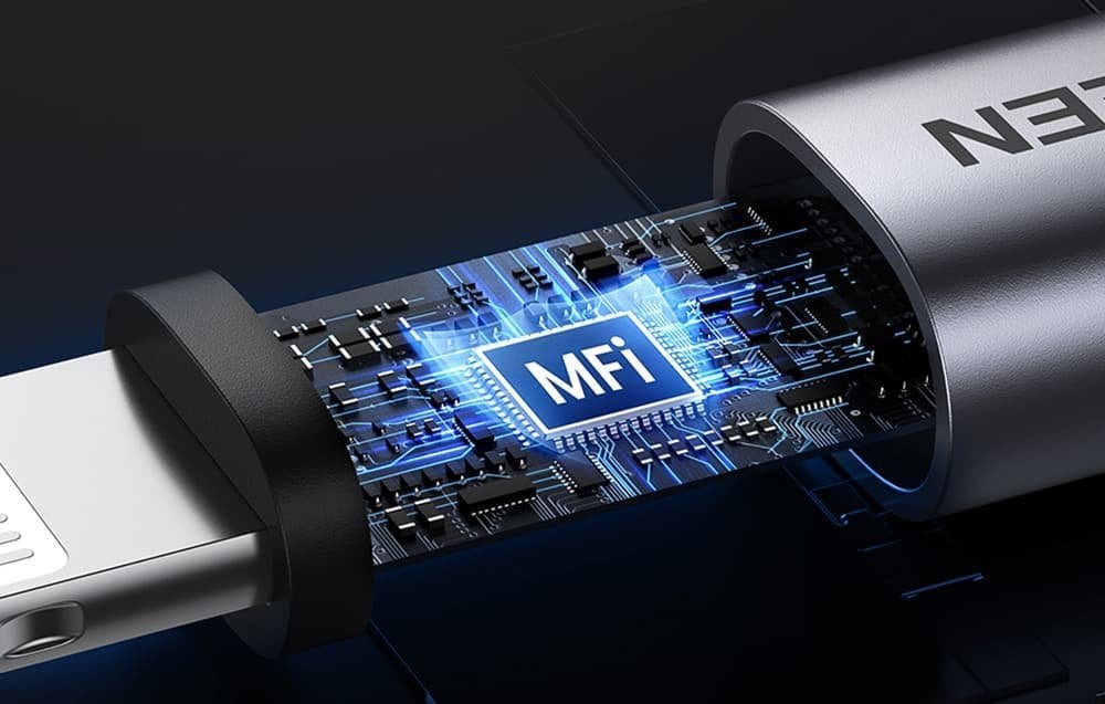 Kabllo Ugreen USB C në Lightning, 1.5 m, PD 20W, i zi