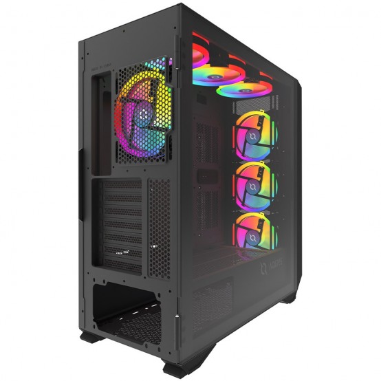 Kasa gaming Aqirys Arcturus Pro, midi tower EATX, ARGB, e zezë