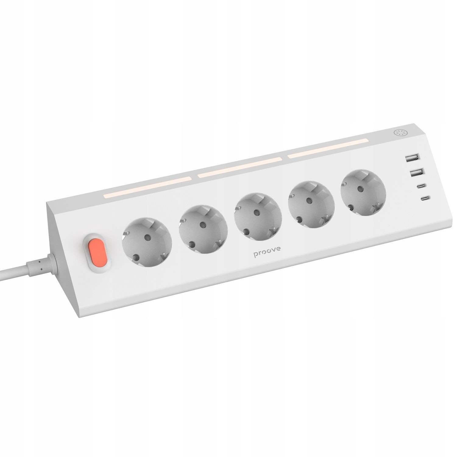 Zgjatues elektrik Proove Prism, 5x AC, 2x USB A, 2x USB C, 1.6 m