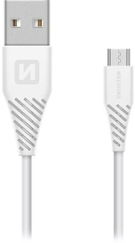 Kabllo SWISSTEN USB-A - micro USB, 1.5m, e bardhë