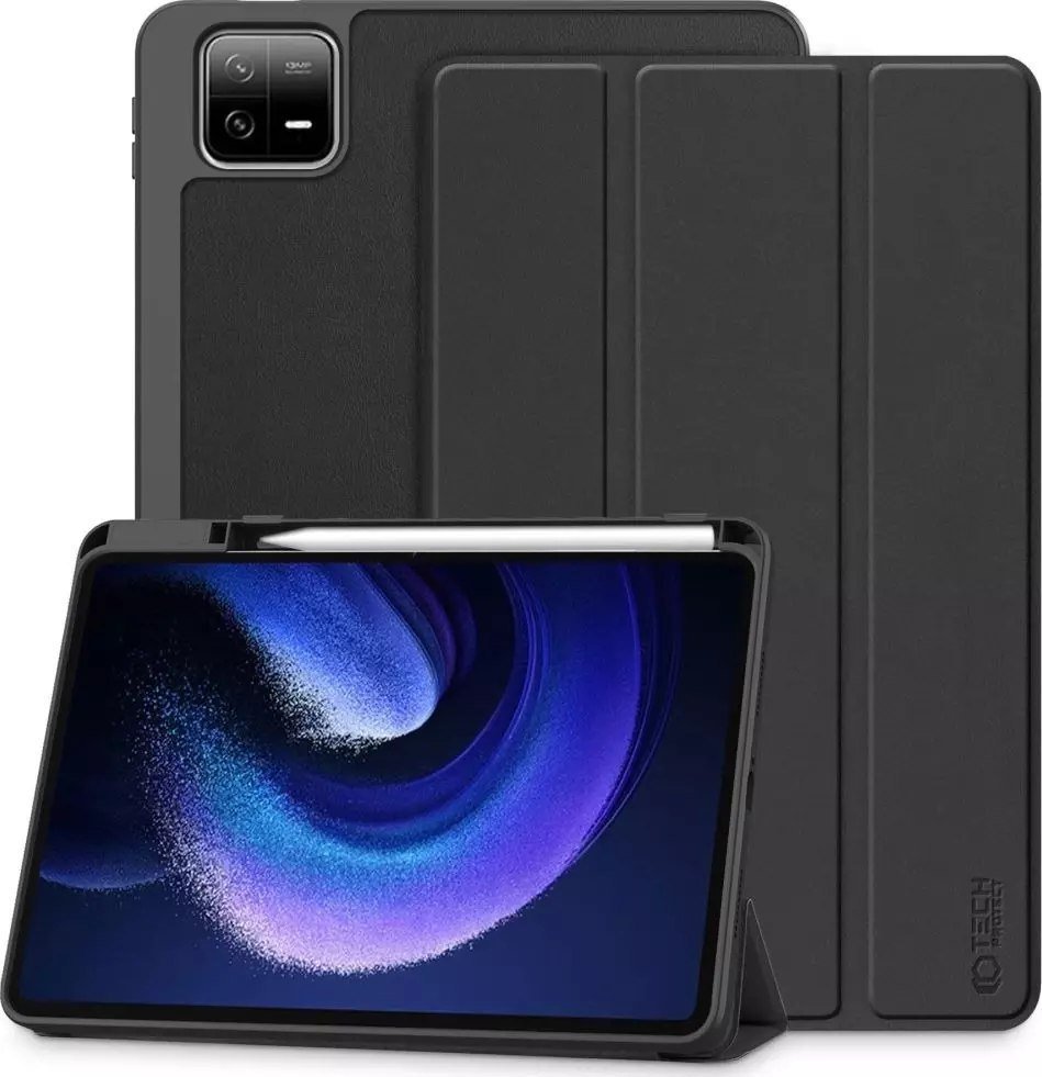 Mbulesë palosëse për tablet Tech-Protect Xiaomi Pad 6 6 Pro, me hapësirë për stylus, e zezë