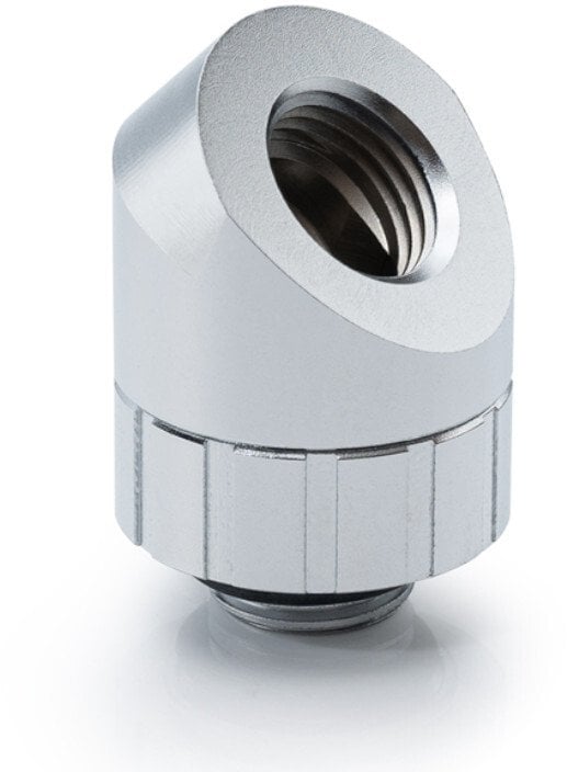 Zgjatues rrotullues 45° Bitspower Artemis, për ftohje me ujë, bakër, Sandblast Silver