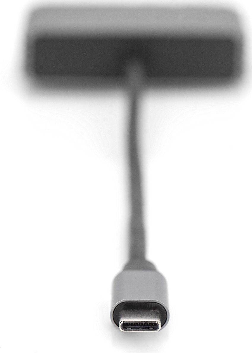 Adapter USB Digitus USB C në DisplayPort dhe VGA, 0.2m, 4K Ultra HD, gri