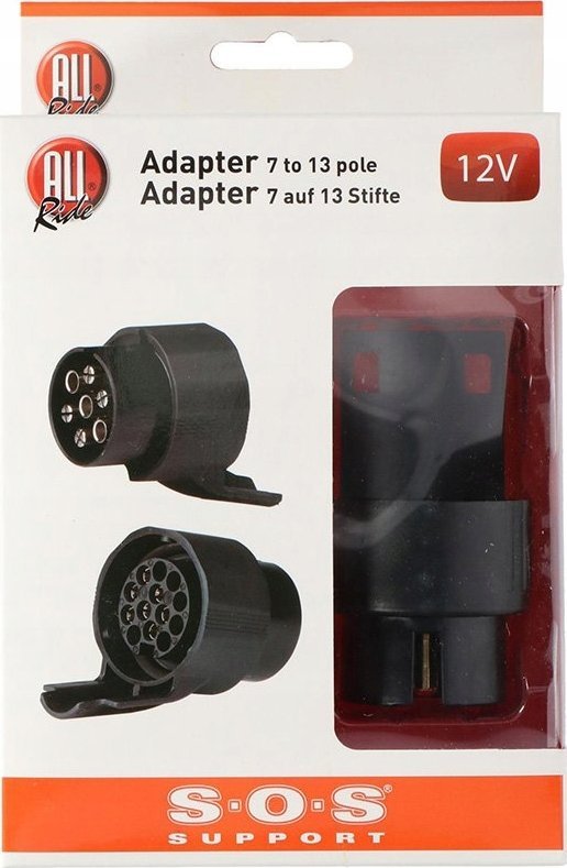 Adapter makinë All Ride 7 pin në 13 pin, aksesor çakmaku, i zi