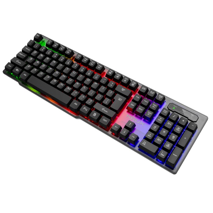 Tastierë Gaming Krux Solar, USB, RGB, e zezë