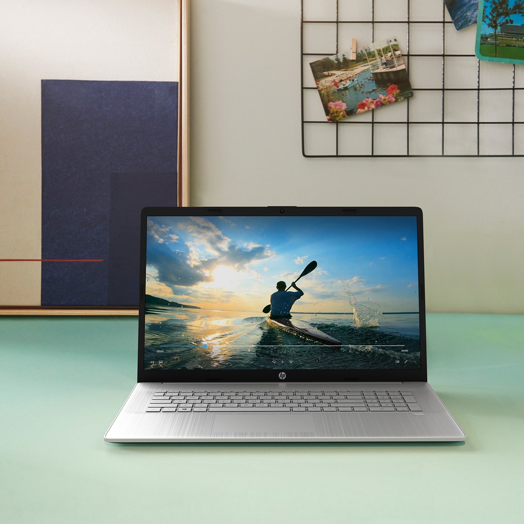 Laptop HP 17-cp3114nw, AMD Ryzen 7 7730U, 17.3", 16GB RAM, 512GB SSD, i argjendtë