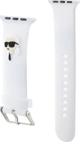 Ремче за часовник Karl Lagerfeld Karl Head NFT за Apple Watch, 38/40mm, силикон, бело