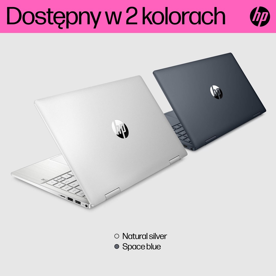 Лаптоп HP Pavilion x360, 14", Intel i5-1235U, 16 GB RAM, 512 GB SSD, црн