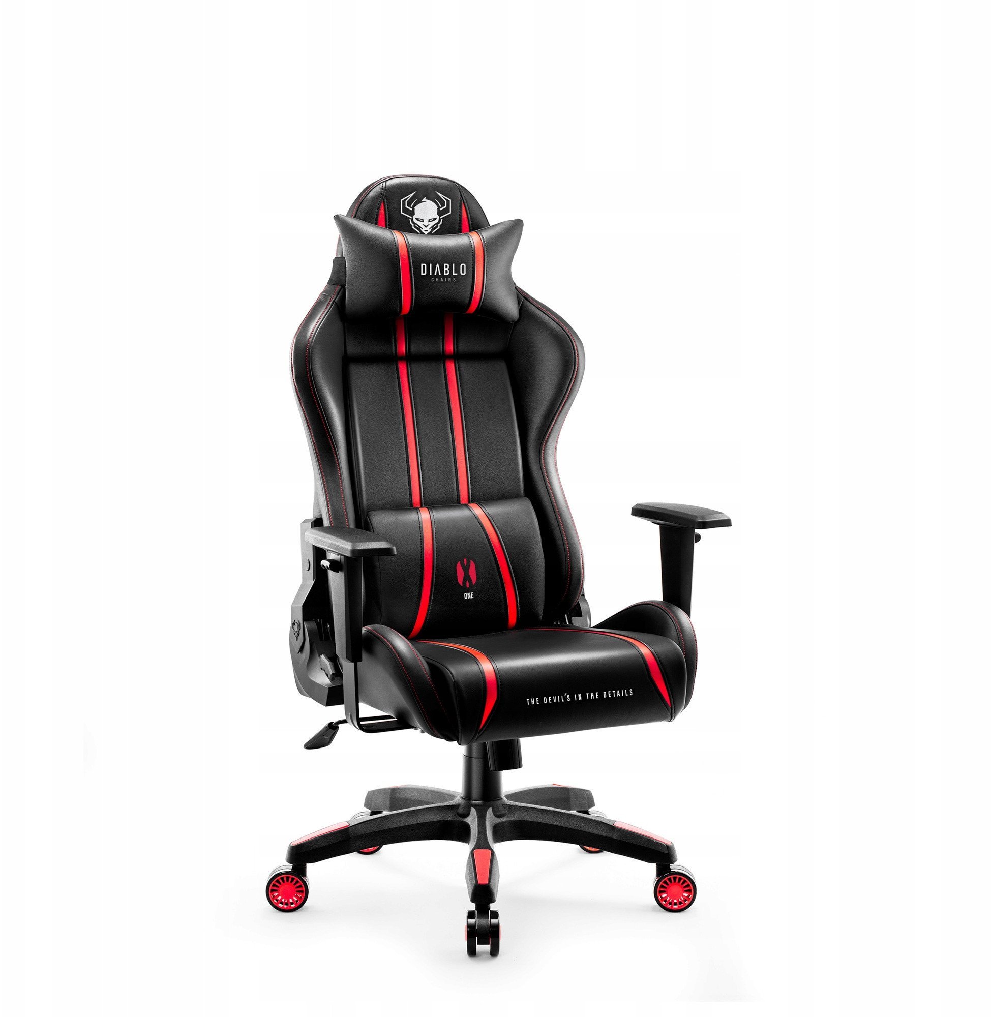 Karrige gaming Diablo Chairs X One 2.0 Small, deri 90kg, e zezë e kuqe