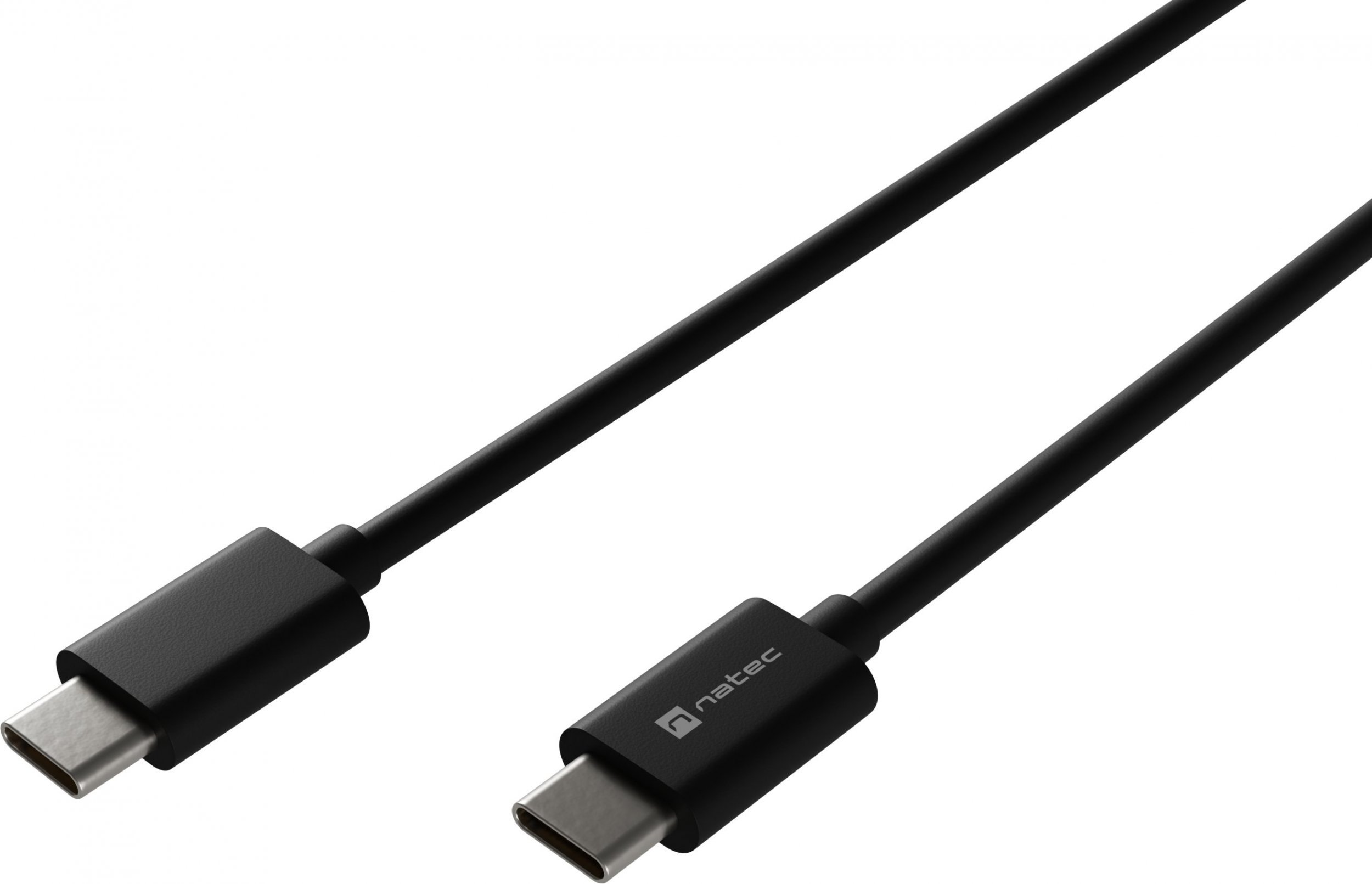 Kabllo USB Natec NKA-2146, USB-C në USB-C, 1 m, 100W, e zezë
