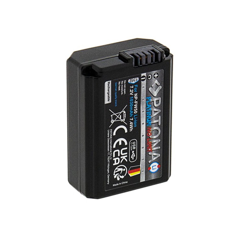 PATONA Platinum Battery with USB-C Input f. Sony NP-FW50