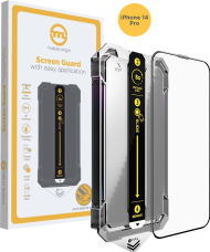 Mbrojtës ekrani Mobile Origin për iPhone 14 Pro, xham i fortë 9H, me kornizë aplikimi, transparent