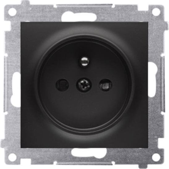 Prizë modulare Kontakt Simon 54, 16A 250V, quick connect, e zezë mat