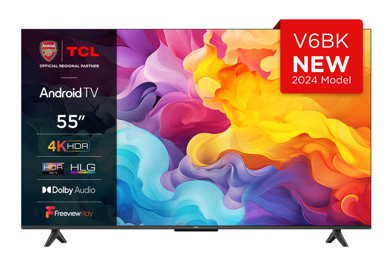 TCL телевизор 55V6K, LED, 55", 4K Ultra HD, Google телевизор, црн
