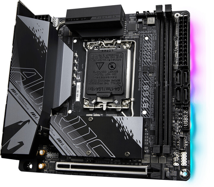 Pllakë amë GIGABYTE B760I AORUS PRO DDR4 - Intel B760