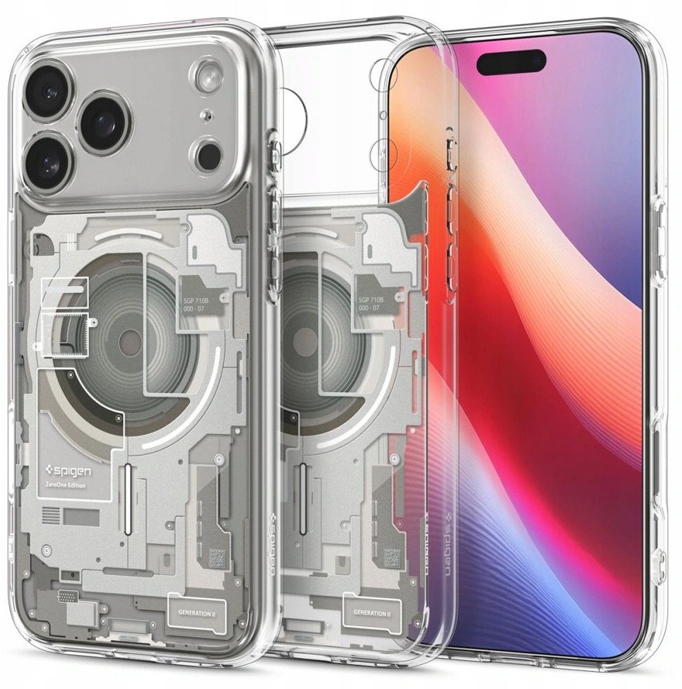 Mbulesë telefoni Spigen Ultra Hybrid Zero One MagSafe, për iPhone 17 Pro Max, transparente