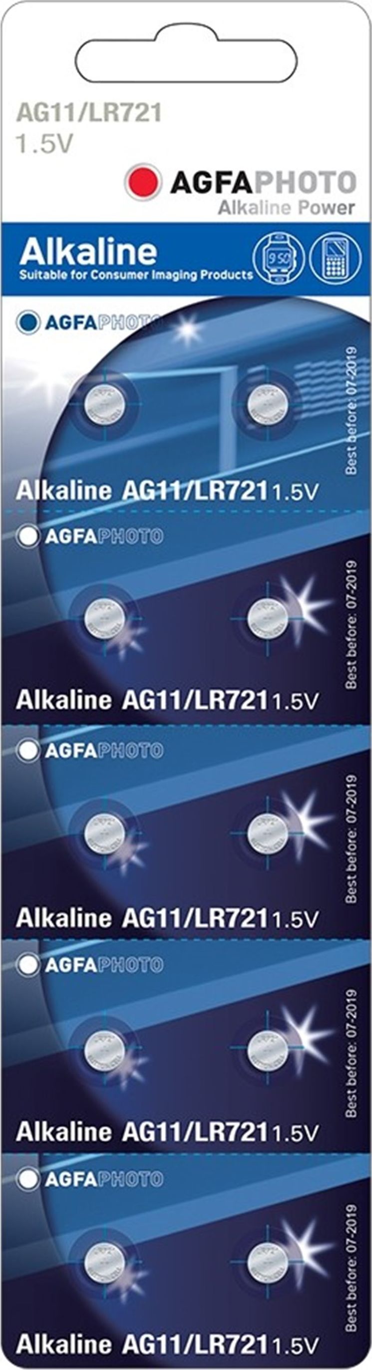 Батерија копче Agfa SR48, алкална 1.5V, пакување 10 парчиња