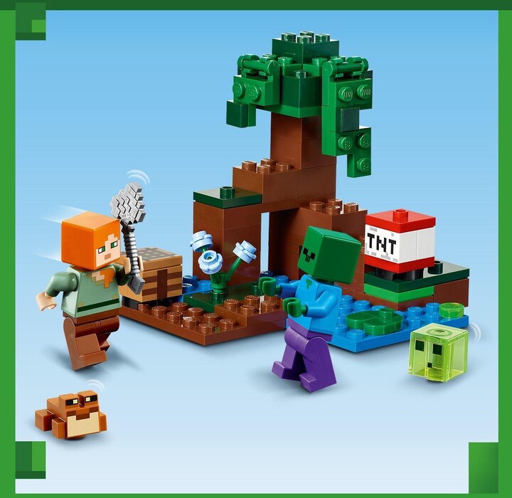 Set LEGO® Minecraft 21240 Swamp Adventure, 65 pjesë