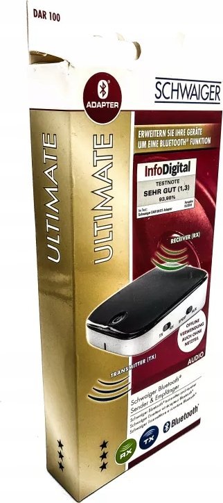Transmetues audio Wireless Schwaiger DAR100 513, USB, 10 m, i zi argjendtë