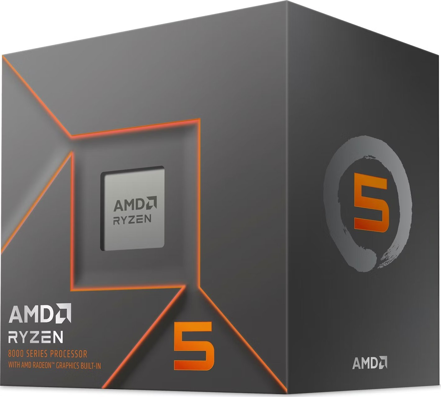 Procesor desktop AMD Ryzen 5 8500G, 6 core 12 thread, 3.5 GHz deri 5 GHz, socket AM5, argjent