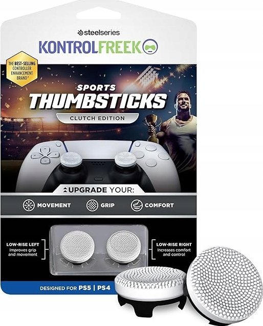 Kape thumbsticks KONTROL FREEK Sports për PS5, set, Clutch, të bardha