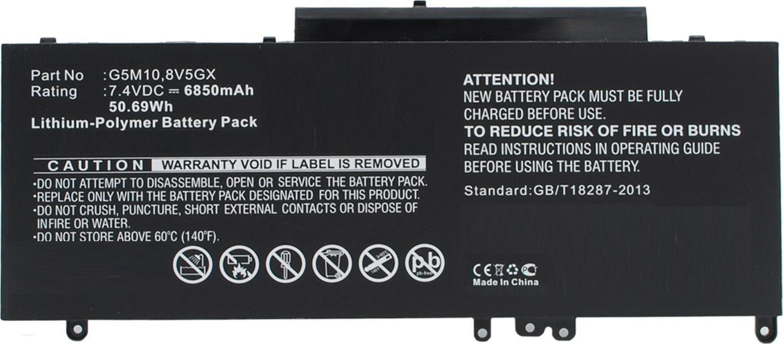 Bateri laptopi CoreParts MBXDE-BA0173, për Dell Latitude 14, seri 5000, e zezë