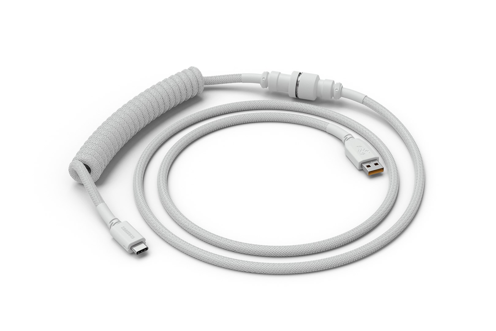 Kabllo tastiere Glorious Coiled, USB-C, 4.5ft, i bardhë