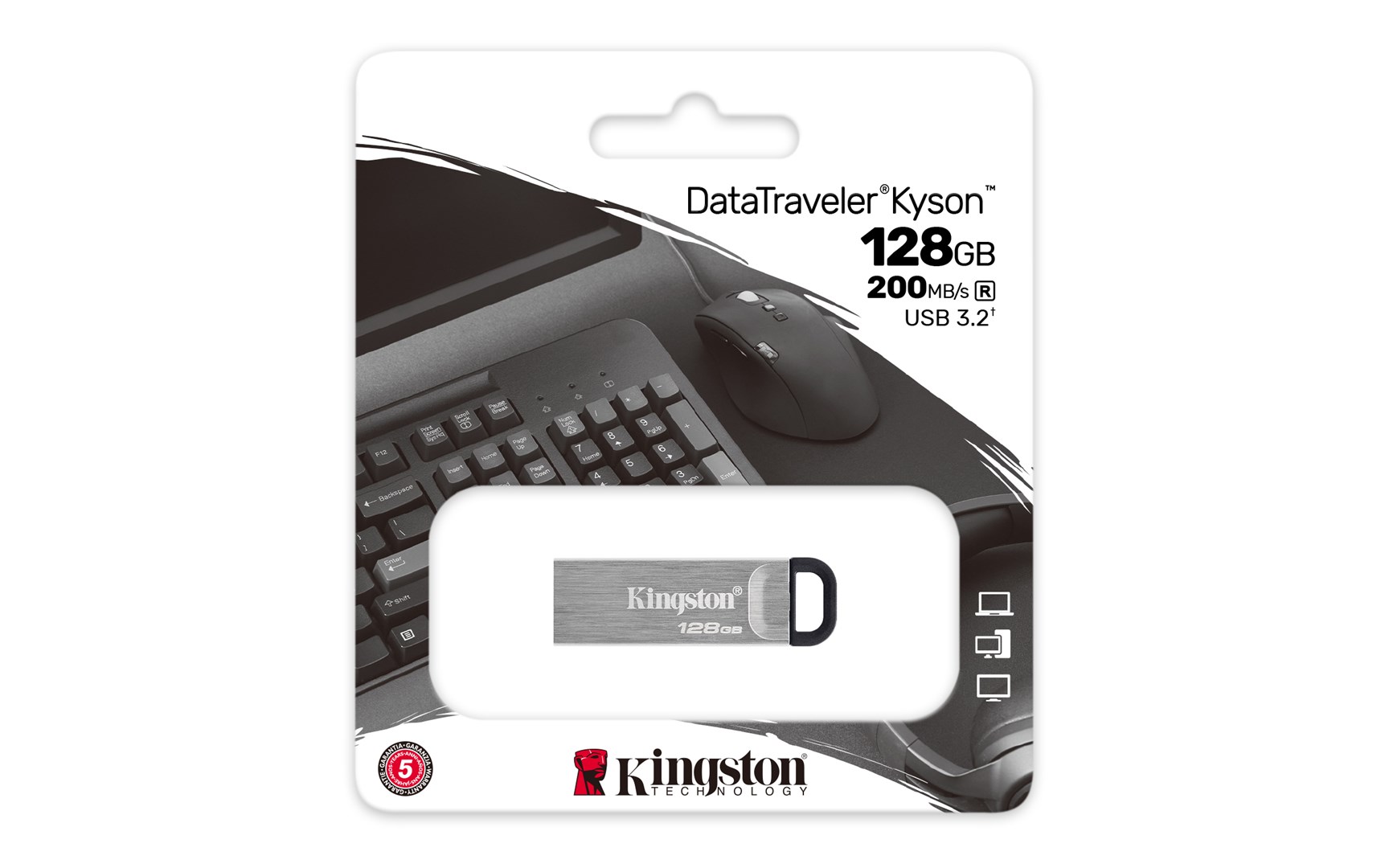 USB Kingston DataTraveler Kyson, 128 GB, USB Type-A