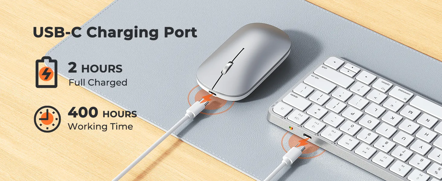 Tastierë Wireless Dual-Mode Meetion C210 (2.4GHz + Bluetooth) për Mac & Windows , White