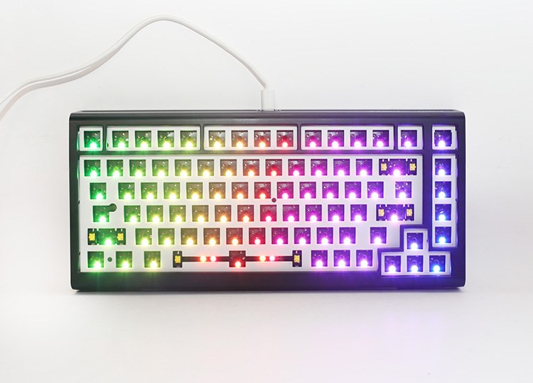 Tastierë lojërash Ducky Tinker 75, Cherry MX Speed Silver, RGB LED, e zezë