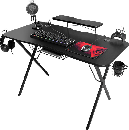 Tavolinë kompjuteri Genesis Holm 300, RGB LED, e zezë