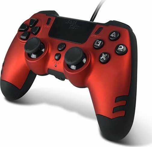 Gamepad Lexip SteelPlay Slim Pack, me kabllo, për PS4 dhe PC, e kuqe Ruby