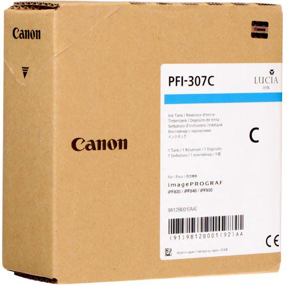 Ngjyrë Canon PFI307C, e kaltër